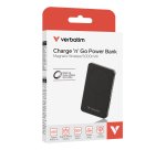Verbatim Charge 'n' Go Essentials Magnetic Wireless Power Bank 5000 mAh Black