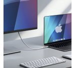 StarTech.com Cable USB4 2m - Cable USB-C Certificado USB-IF - 20Gbps - PD 240W EPR - 4K120 - DP 1.4 - Cable USB Tipo C - Recubrimiento de TPE - Blanco