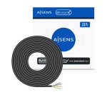 AISENS Cable de Red Exterior Impermeable RJ45 Cat.6 UTP Rígido CCA AWG23, Negro, 100M