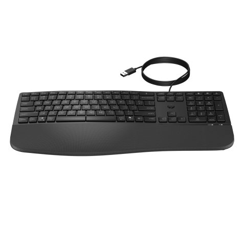 HP 485 CFT WD KBD clavier Bureau USB Noir