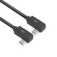 ACT Câble USB 3.0 10 Gbit/s 60 W USB Type-C® (coudé à gauche/droite) vers USB Type-C® (coudé à gauche/droite), 2 mètres