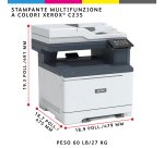 Xerox C325 A4 33 ppm Copia/Stampa/Scansione/Fax fronte/retro wireless PS3 PCL5e/6 2 vassoi 251 fogli