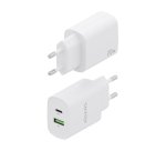 AISENS Cargador 20W, 1xUSB-C PD3.0, 1xUSB-A QC3.0, Blanco