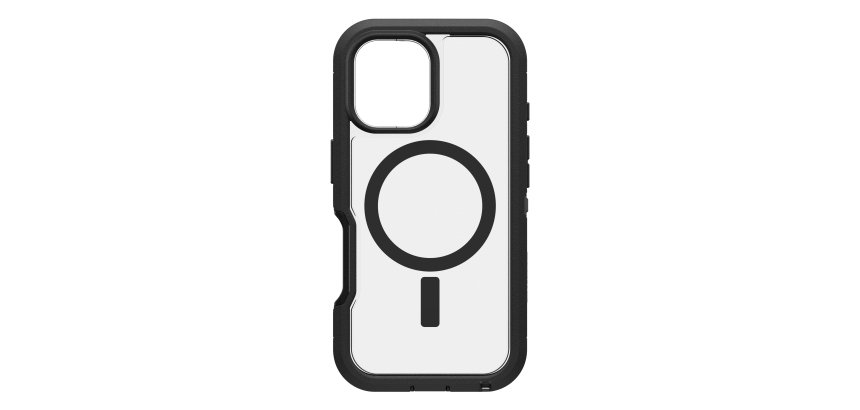 OtterBox Defender Series XT Clear pour MagSafe pour Apple iPhone 16, Dark Side