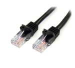 StarTech.com Câble réseau Cat5e UTP sans crochet de 2m - Cordon Ethernet RJ45 anti-accroc - M/M - Noir