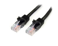 StarTech.com Câble réseau Cat5e UTP sans crochet de 2m - Cordon Ethernet RJ45 anti-accroc - M/M - Noir