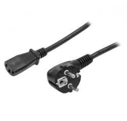 StarTech.com 2m Stroomkabel, 18AWG, EU Schuko naar C13 Voedingskabel, 250V 10A, Zwart, AC Vervangkabel, TV/Monitor Stroomkabel, Schuko CEE 7/7 naar IEC 60320 C13 Voedingskabel, PC Electriciteitssnoer