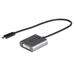 StarTech.com USB C naar DVI Adapter - 1920x1200p USB-C naar DVI-D Adapter Dongle - USB Type C naar DVI Display/Monitor - Video Converter - Thunderbolt 3 Compatibel - 30cm Lange aangesloten kabel - Verbeterde versie van CDP2DVI