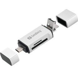 Sandberg Card Reader USB-C+USB+MicroUSB