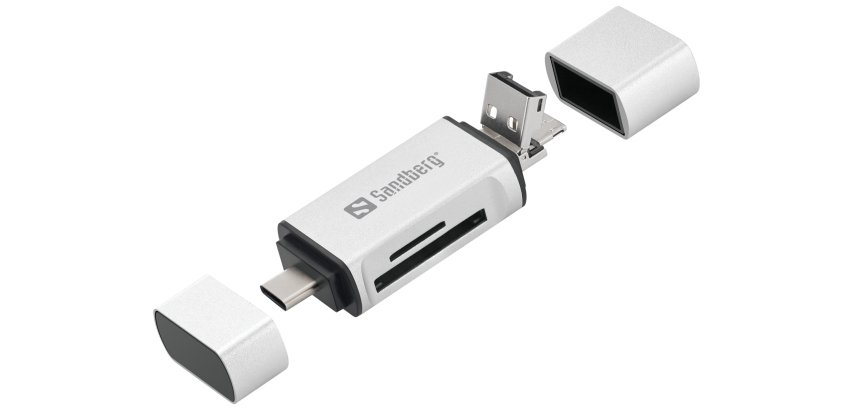 Sandberg Kartenleser USB-C+USB+MicroUSB