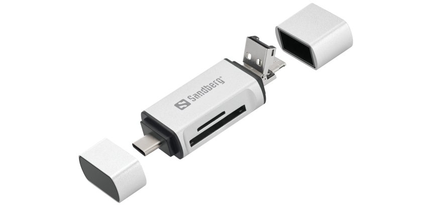 Sandberg Card Reader USB-C+USB+MicroUSB