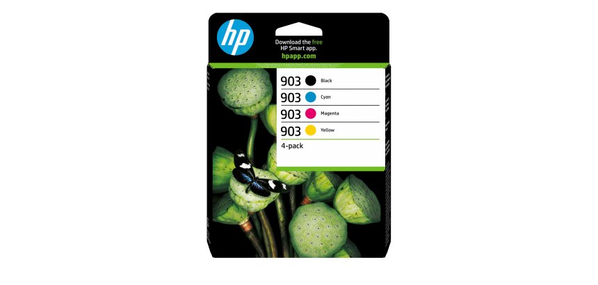 HP 903 Pack de 4 cartouches d'encre Noir/Cyan/Magenta/Jaune authentiques