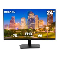 Pantalla monitor para PC 61 cm 24"Nilox LED FHD 75HZ 16:9 5MS HDMI/VGA 1920 x 1080 Pixeles Full HD Negro