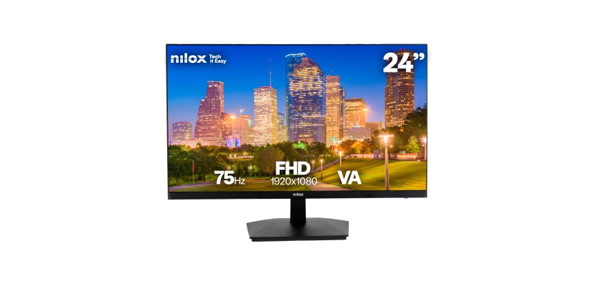 Nilox MONITOR 23.8" NXM24FHD11 LED FHD 75HZ 16:9 5MS HDMI/VGA Monitor PC 61 cm (24") 1920 x 1080 Pixel Full HD Nero