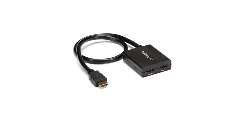 StarTech.com Splitter vidéo HDMI 4K à 2 ports - Répartiteur HDMI 1 x 2 alimenté par USB ou adaptateur d'alimentation