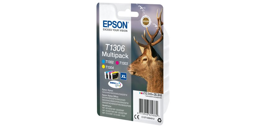 Epson Stag Encre DURABrite Ultra multipack 3 couleurs Cerf T1306