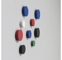 Nobo Magneti per Lavagna Bianca Magnetica, Confezione da 8 Magneti Colorati da 20 mm