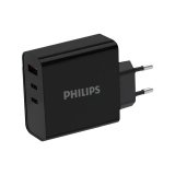 Philips Chargeur secteur 65W 2 ports USB-Type C et 1 USB-A