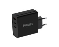 Philips Chargeur secteur 65W 2 ports USB-Type C et 1 USB-A