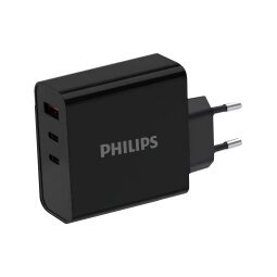 Philips Chargeur secteur 65W 2 ports USB-Type C et 1 USB-A