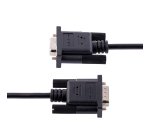Cable 3m Serie RS232 para Módem Nulo, Crossover Cruzado Serial con Blindaje de Al-Mylar, Cable DB9 de Puerto COM Hembra a Macho Compatible con Dispositivos DTE