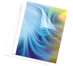 Couverture fellowes thermorelieur pré-encollée dessus pvc dessous carton blanc 33/44f épaisseur 4mm a4 boîte 100f