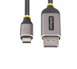 StarTech.com Câble USB-C vers DisplayPort de 3m, 8K 60Hz, 4K 144Hz, HDR, Câble Adaptateur USB-C vers DP, Câble de Conversion Vidéo USB Type-C vers DP 1.4, Compatible USB4/Thunderbolt 3/4