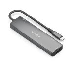 AISENS USB-C Dock 7 en 1, USB-C A, 1x HDMI, 2x USB-A, 1x USB-C, 1x USB-C PD 100W, 1x SD, 1x MicroSD, Gris, 15cm