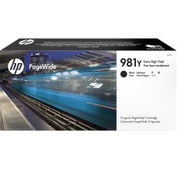 HP Cartucho original PageWide 981Y negro de alto rendimiento