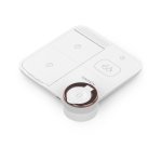 AISENS Cargador Inalambrico USB-C 4 en 1 De 15W Para Movil, Apple Watch, Auriculares Con Estuche De Carga, Blanco