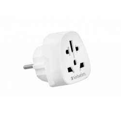 Verbatim WTEU-02 adaptador de enchufe eléctrico Tipo F Universal Blanco