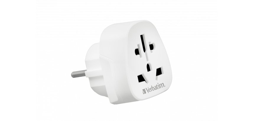 Verbatim WTEU-02 adaptador mundial de enchufe eléctrico a Europa Tipo F Universal Blanco