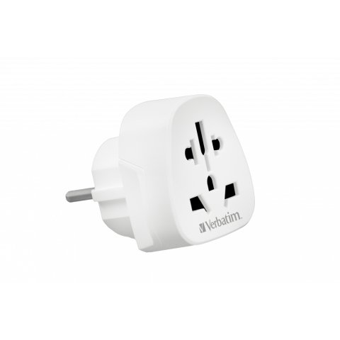 Verbatim WTEU-02 adaptador mundial de enchufe eléctrico a Europa Tipo F Universal Blanco