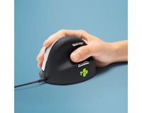 R-Go Tools Souris Ergonomique R-Go HE Break avec logiciel de pause, droiter, moyen (longueur de la main 165-185 mm), filaire, noir