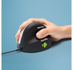 R-Go Tools Souris Ergonomique R-Go HE Break avec logiciel de pause, droiter, grand (longueur de la main > 185 mm), filaire, noir
