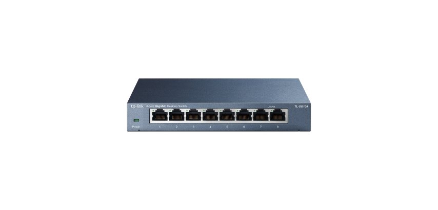TP-Link TL-SG108 commutateur réseau Non-géré L2 Gigabit Ethernet (10/100/1000) Noir