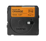 Brother BTAG-T31 – Ruban adhésif noir sur orange, 12 mm de large, non laminé