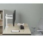Equip 17"-32" Articulating Dual Monitor Desk Mount Bracket, White