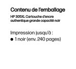 HP 305XL Cartouche d'encre authentique grande capacité noir