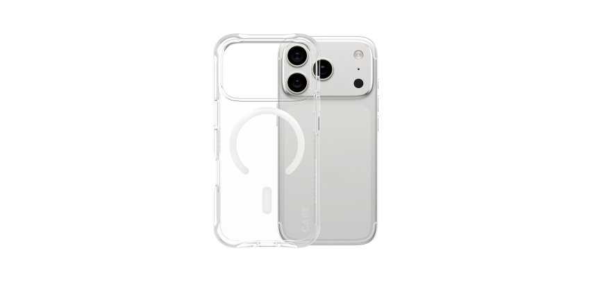 PanzerGlass CARE™ by ® Samba Case Transparent w. White MagSafe iPhone 18 Pro | 17 Pro | Bulk mobiele telefoon behuizingen Hoes Transparant