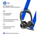 HP Poly Voyager Focus 2 Microsoft Teams Certified USB-C-C Headset +USB-C/A Adapter +Charging Stand