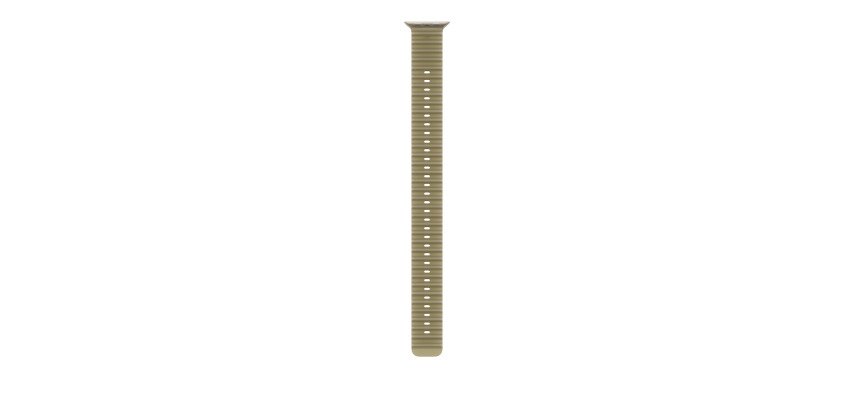 Apple Extension pour Bracelet Océan kelp translucide 49 mm - Finition titane naturel