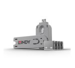Lindy Bloqueur de port USB A, 4 pièces + clé, Blanc
