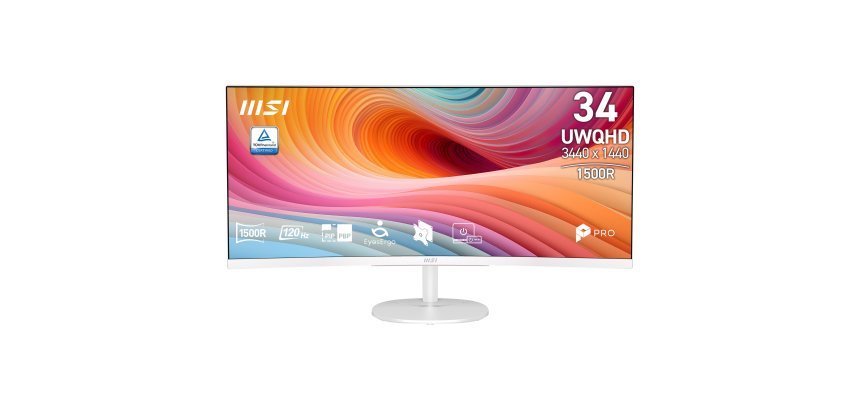 MSI Pro MP341CQW E12 Monitor PC 86,4 cm (34") 3440 x 1440 Pixel UltraWide Quad HD Bianco