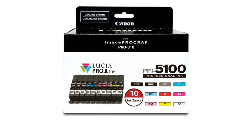 Canon PFI-5100 Multipack ink cartridge 10 piece(s) Original Standard Yield Cyan, Matte Black, Black