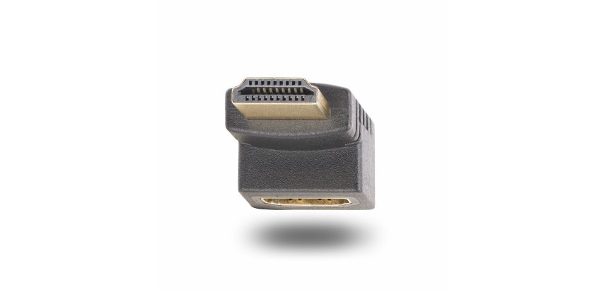 StarTech.com Adaptateur HDMI 2.0 à Angle Droit Vertical, Mâle vers Femelle, Économiseur de Port HDMI Vertical à 90 Degrés, 4K 60Hz, Extension Coudé pour HDMI à Haut Débit, Raccord HDMI 2.0 en Angle Vertical, M/F