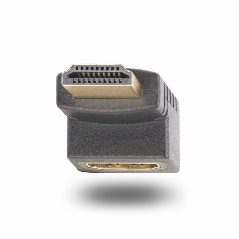 StarTech.com Adaptador HDMI 2.0 Acodado Hacia Arriba - Macho a Hembra - Adaptador HDMI en Ángulo Recto - Ahorrador de Puertos HDMI de Alta Velocidad 4K 60Hz
