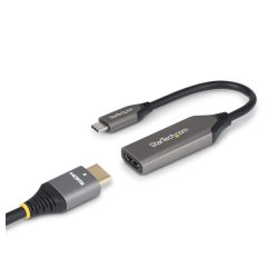 StarTech.com Adaptador USB-C a HDMI - USB Tipo C - 8K60Hz/4K120Hz - Compatible con Thunderbolt/USB4 - Conversor USB C a HDMI 2.1 - HDR10+ - Cable de 20cm