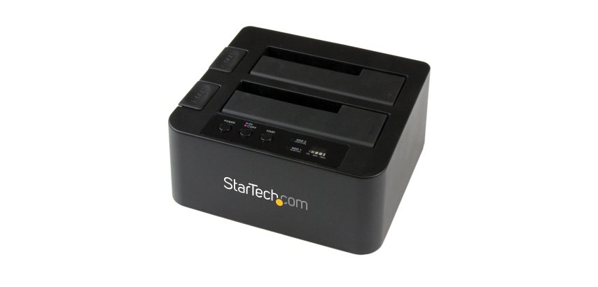 StarTech.com Duplicador USB 3.0 (5Gbps) o eSATA de Discos Duros de 2 Bahías, Independiente, Clonador Copiador de SSD o HDD SATA III de 2,5/3,5", Estación de Acoplamiento de HDD