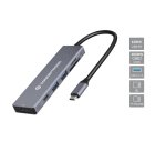 Conceptronic DONN23G replicatore di porte e docking station per laptop Cablato USB 3.2 Gen 1 (3.1 Gen 1) Type-C Grigio